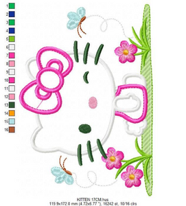 Hello Kitty embroidery design machine embroidery pattern