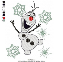 Load image into Gallery viewer, Olaf embroidery design machine embroidery pattern
