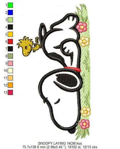 Snoopy embroidery design machine embroidery pattern Marcia Embroidery