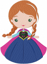 Laden Sie das Bild in den Galerie-Viewer, Disney Princess embroidery design machine embroidery pattern - Elsa, Anna, Ariel, Moana and Elena
