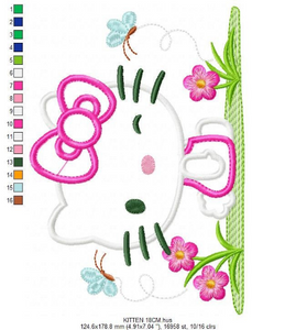 Hello Kitty embroidery design machine embroidery pattern