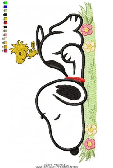 Snoopy embroidery design machine embroidery pattern Marcia Embroidery