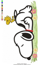 Cargar imagen en el visor de la galería, Snoopy embroidery design machine embroidery pattern
