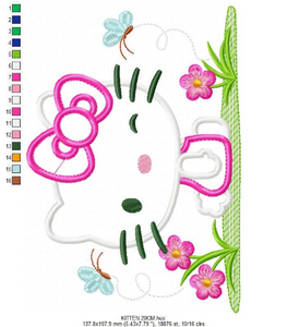 Hello Kitty embroidery design machine embroidery pattern