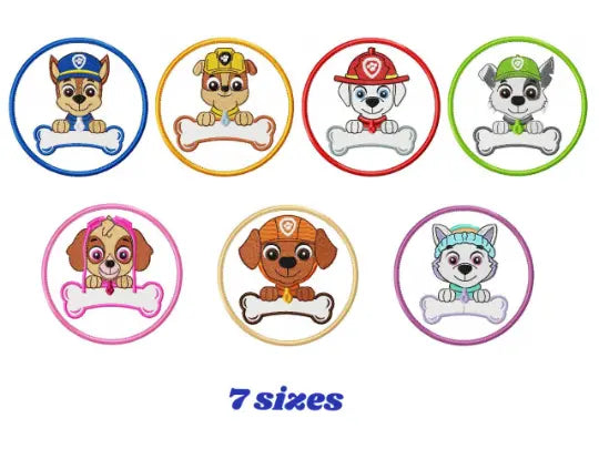 Paw Patrol TAGS embroidery design machine embroidery pattern Marcia Embroidery