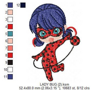 Cargar imagen en el visor de la galería, Ladybug embroidery design machine embroidery pattern
