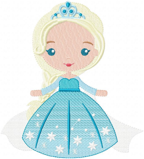 Disney Princess embroidery design machine embroidery pattern - Elsa, Anna, Ariel, Moana and Elena