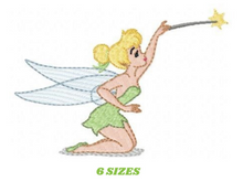 Load image into Gallery viewer, Tinkerbell embroidery design machine embroidery pattern
