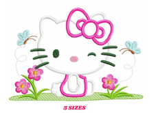 Load image into Gallery viewer, Hello Kitty embroidery design machine embroidery pattern
