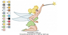 Load image into Gallery viewer, Tinkerbell embroidery design machine embroidery pattern
