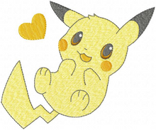 Cargar imagen en el visor de la galería, Pikachu embroidery design machine embroidery pattern
