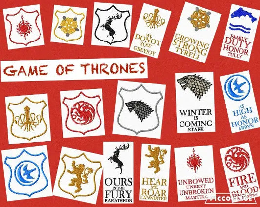 Game of Thrones embroidery design machine embroidery pattern Marcia Embroidery
