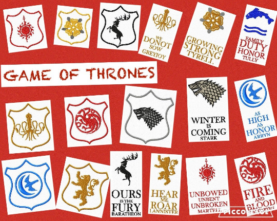 Embroidery Pattern Game Of Thrones Logo - A.G.E Store