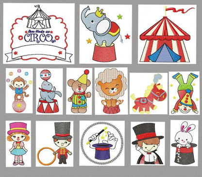 Circus embroidery designs - Clown embroidery design machine embroidery pattern - Magician embroidery file - boy kid embroidery download Marcia Embroidery