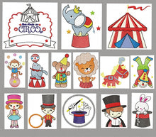 Cargar imagen en el visor de la galería, Circus embroidery designs - Clown embroidery design machine embroidery pattern - Magician embroidery file - boy kid embroidery download
