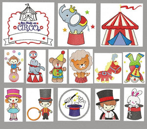 Circus embroidery designs - Clown embroidery design machine embroidery pattern - Magician embroidery file - boy kid embroidery download