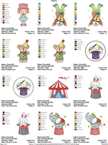 Circus embroidery designs - Clown embroidery design machine embroidery pattern - Magician embroidery file - boy kid embroidery download