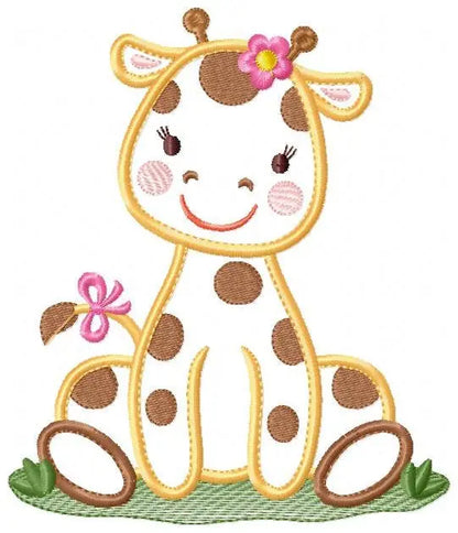Giraffe embroidery design - Animal embroidery designs machine embroidery pattern - baby girl embroidery file - giraffe applique design Marcia Embroidery