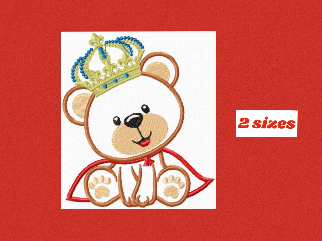Bear embroidery designs - Teddy embroidery design machine embroidery pattern - King bear embroidery - Bear applique design baby boy design