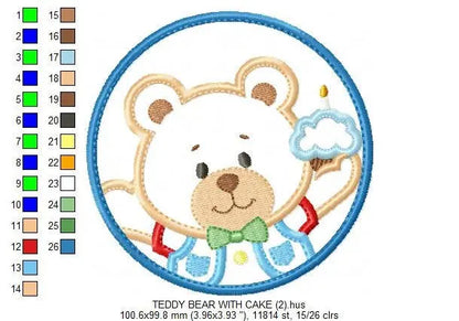 Bear embroidery designs - Teddy embroidery design machine embroidery pattern - Teddy bear applique - boy embroidery file instant download Marcia Embroidery