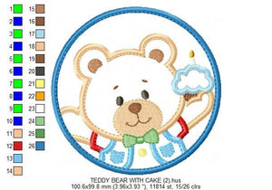 Bear embroidery designs - Teddy embroidery design machine embroidery pattern - Teddy bear applique - boy embroidery file instant download