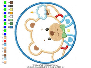 Bear embroidery designs - Teddy embroidery design machine embroidery pattern - Teddy bear applique - boy embroidery file instant download