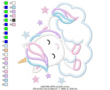 Laden Sie das Bild in den Galerie-Viewer, Unicorn embroidery designs - Girl embroidery design machine embroidery pattern - Baby embroidery file - instant download unicorn applique
