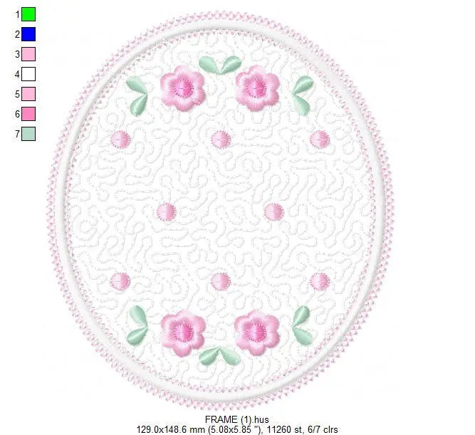 Frame embroidery designs - Quilt embroidery design machine embroidery pattern - baby girl embroidery file - quilt applique design roses Marcia Embroidery