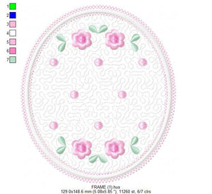 Frame embroidery designs - Quilt embroidery design machine embroidery pattern - baby girl embroidery file - quilt applique design roses