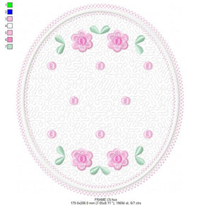 Frame embroidery designs - Quilt embroidery design machine embroidery pattern - baby girl embroidery file - quilt applique design roses