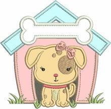 Laden Sie das Bild in den Galerie-Viewer, Dog embroidery designs - Doghouse embroidery design machine embroidery pattern - kid embroidery file - dog applique design Dog house design

