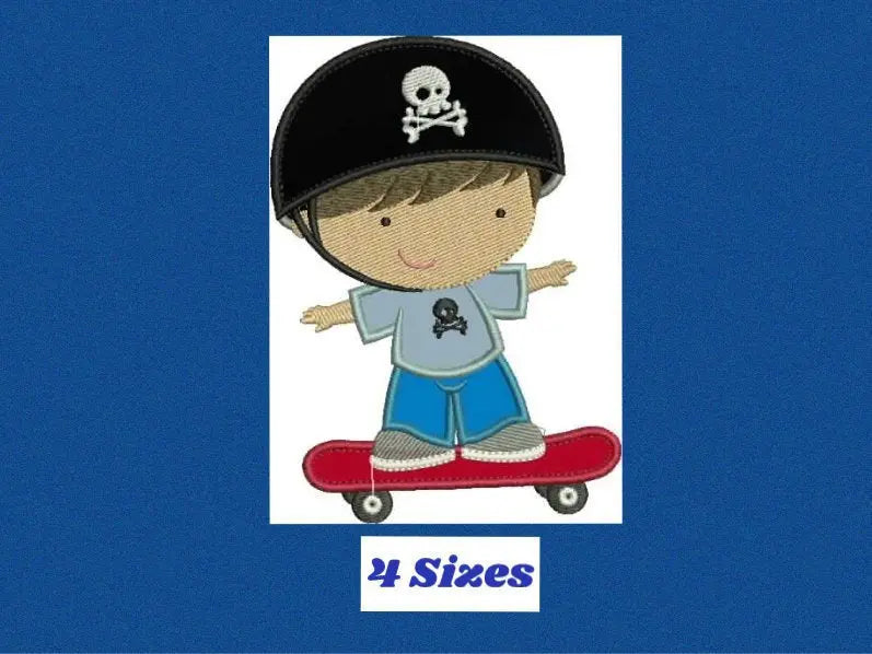 Skate embroidery designs - Skateboard embroidery design machine embroidery pattern - boy embroidery file -  sport applique design download Marcia Embroidery