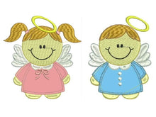 Charger l&#39;image dans la galerie, Angel embroidery designs - boy embroidery design machine embroidery pattern - baby girl embroidery file - baby angel applique design baptism
