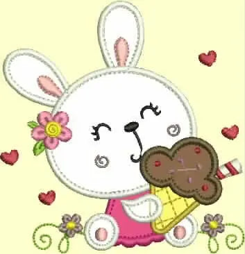 Bunny embroidery designs set - Rabbit applique embroidery design machine embroidery pattern - Girl embroidery - instant digital download pes Marcia Embroidery