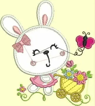 Bunny embroidery designs set - Rabbit applique embroidery design machine embroidery pattern - Girl embroidery - instant digital download pes Marcia Embroidery