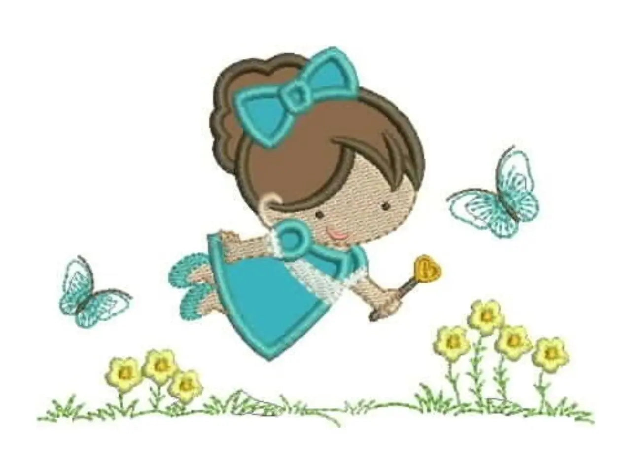 Fairy embroidery design - Fantasy magical Pixie with flowers embroidery machine pattern - Fairy godmother applique design - Instant download Marcia Embroidery