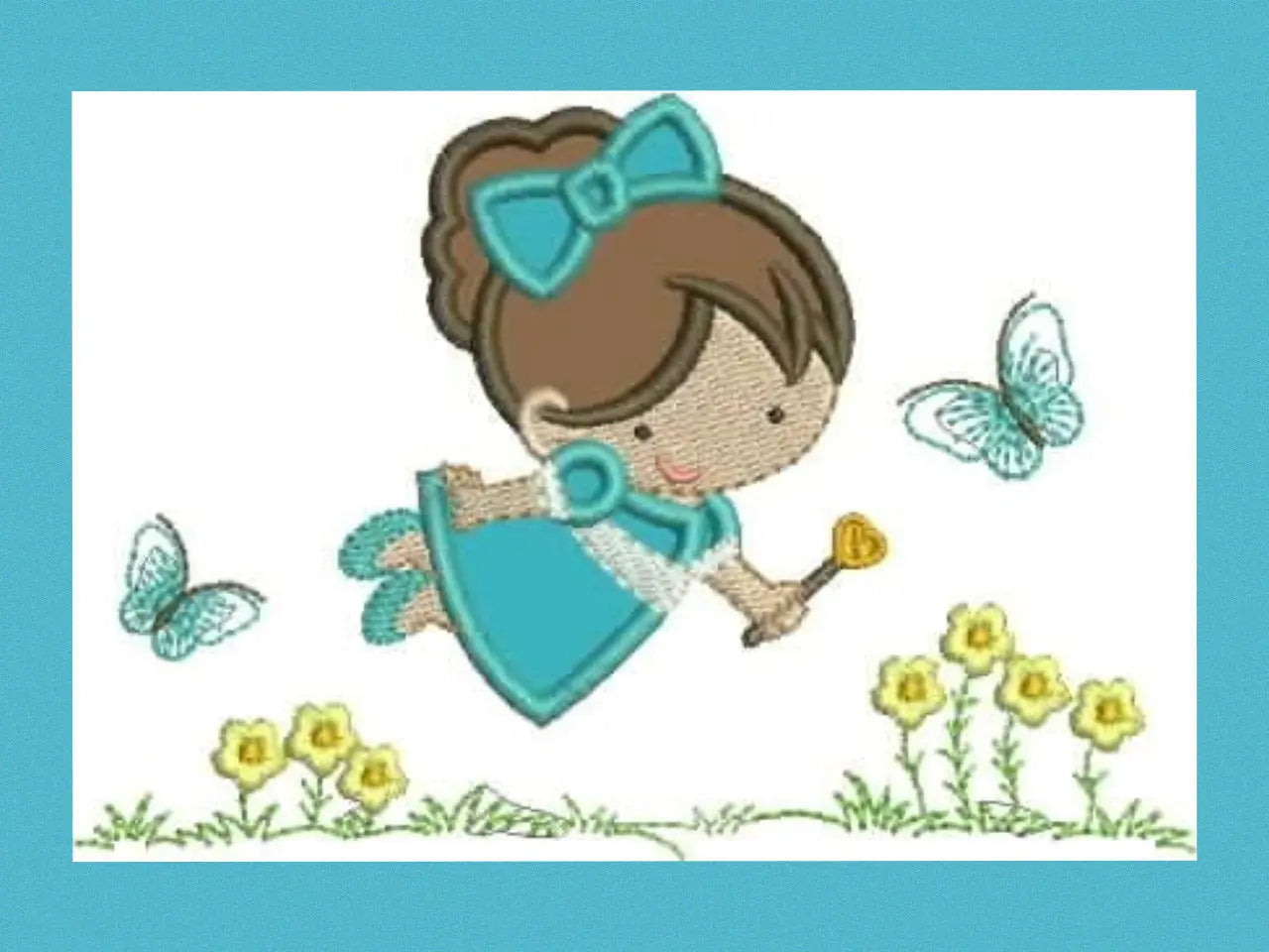 Fairy embroidery design - Fantasy magical Pixie with flowers embroidery machine pattern - Fairy godmother applique design - Instant download Marcia Embroidery