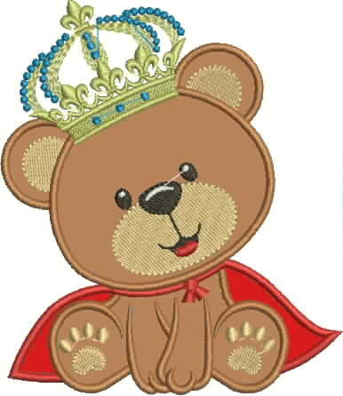 Bear embroidery designs - Teddy embroidery design machine embroidery pattern - King bear embroidery - Bear applique design baby boy design