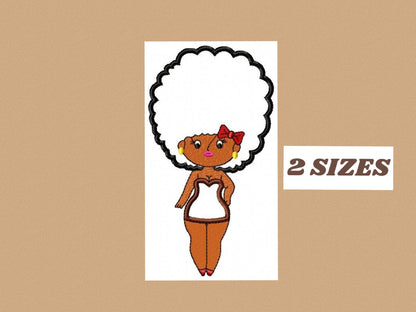Afro american embroidery designs - Curly hair girl embroidery design machine embroidery pattern - Afro Hair applique design instant download