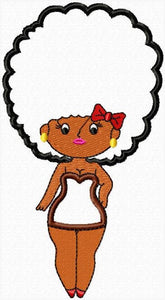 Afro american embroidery designs - Curly hair girl embroidery design machine embroidery pattern - Afro Hair applique design instant download