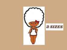 Load image into Gallery viewer, Afro american embroidery designs - Curly hair girl embroidery design machine embroidery pattern - Afro Hair applique design instant download
