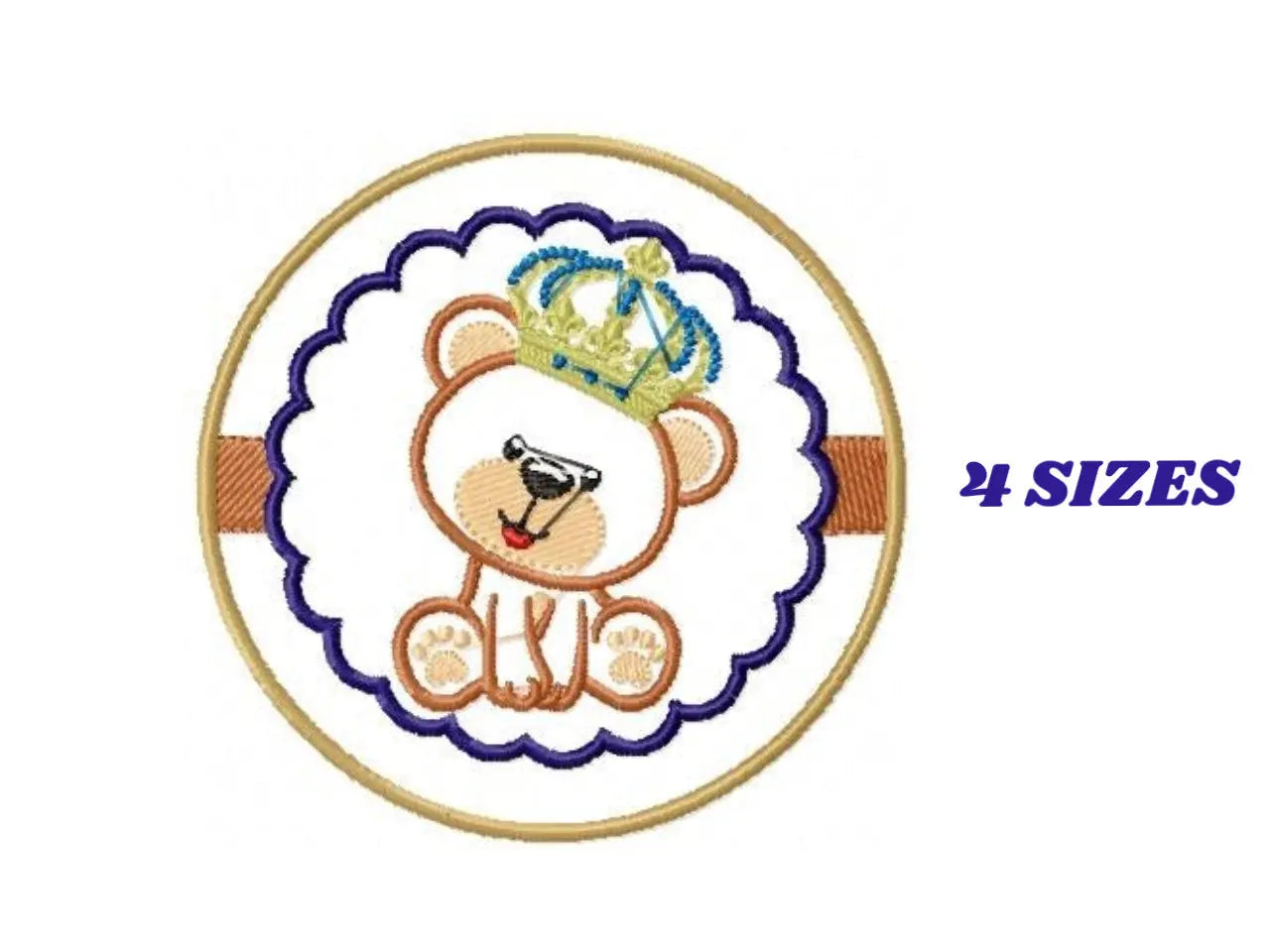 Bear embroidery designs - Teddy embroidery design machine embroidery pattern - King bear applique design - Teddy bear embroidery file Marcia Embroidery