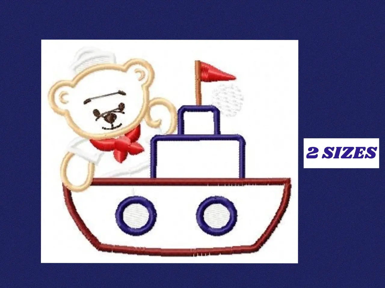 Bear embroidery designs - Sailor embroidery design machine embroidery pattern - sailor bear applique design - Teddy embroidery nautical boat Marcia Embroidery