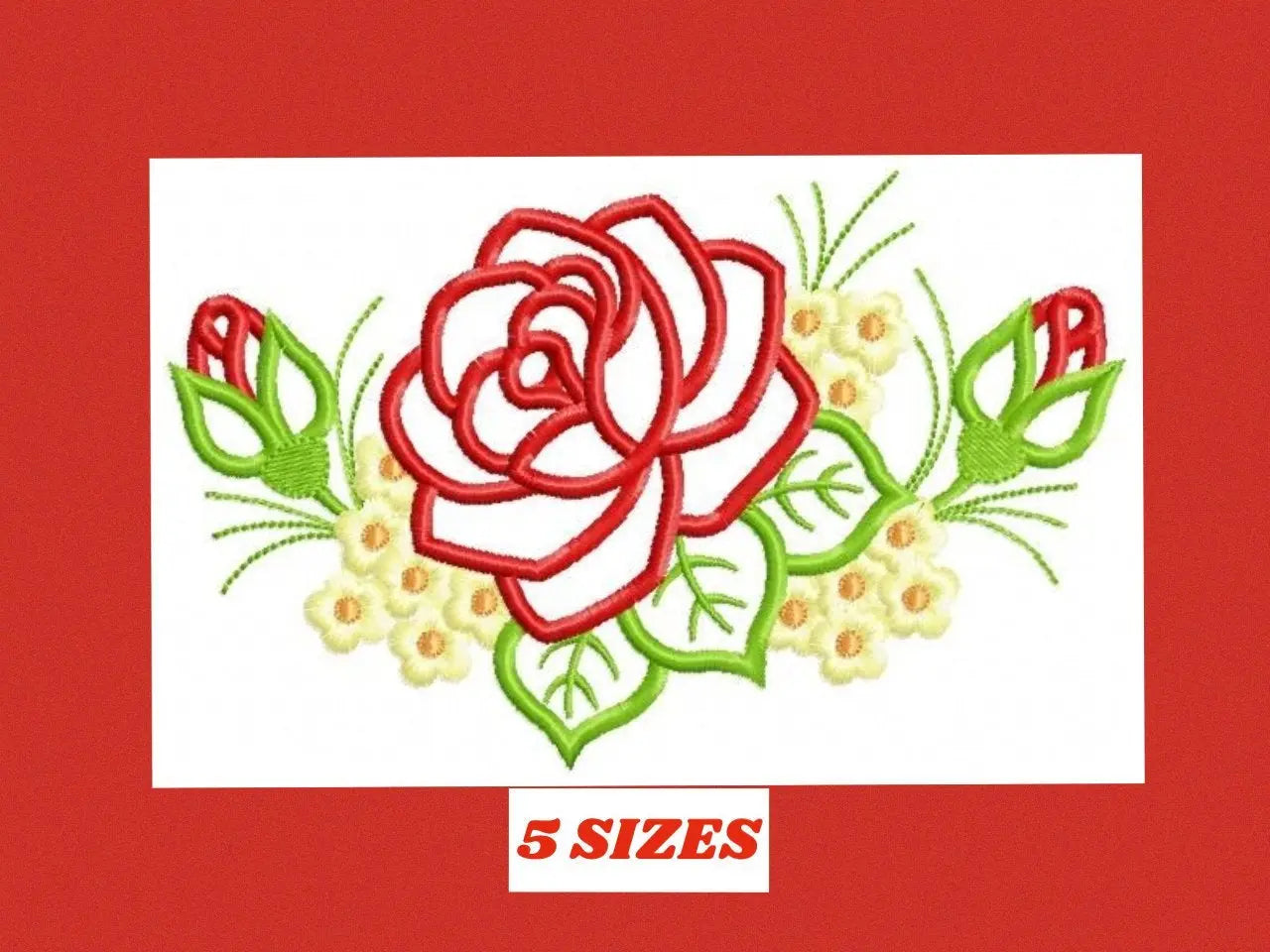 Roses embroidery designs - Flower embroidery design machine embroidery pattern - instant download rose applique design - floral embroidery Marcia Embroidery