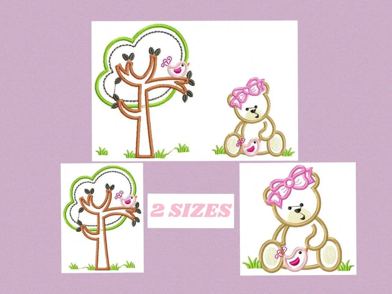Female Bear embroidery designs - Teddy embroidery design machine embroidery pattern - baby embroidery Bear applique design - newborn layette Marcia Embroidery