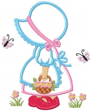 Sunbonnet embroidery designs - Sunbonnet Sue embroidery design machine embroidery pattern - sunbonnet applique design - Kitchen embroidery