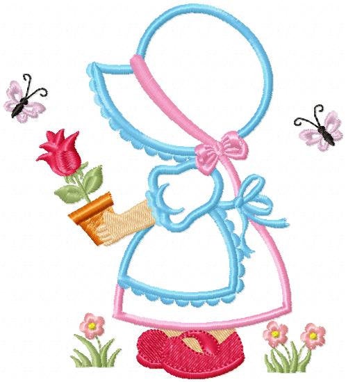 Sunbonnet embroidery designs - Sunbonnet Sue embroidery design machine embroidery pattern - sunbonnet applique design - Kitchen embroidery