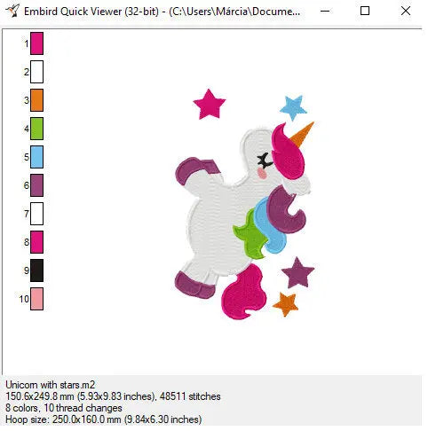 Unicorn embroidery designs - Baby girl embroidery design machine embroidery pattern - instant download - magical fantasy embroidery file Marcia Embroidery