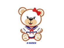 Carica l&#39;immagine nel visualizzatore di Gallery, Bear embroidery designs - Sailor embroidery design machine embroidery pattern - sailor bear applique design - Teddy embroidery nautical girl
