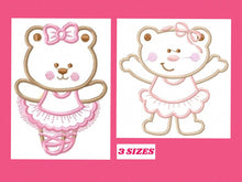 Carica l&#39;immagine nel visualizzatore di Gallery, Bear embroidery designs - Ballerina embroidery design machine embroidery pattern - Ballet embroidery file - girl embroidery bear applique
